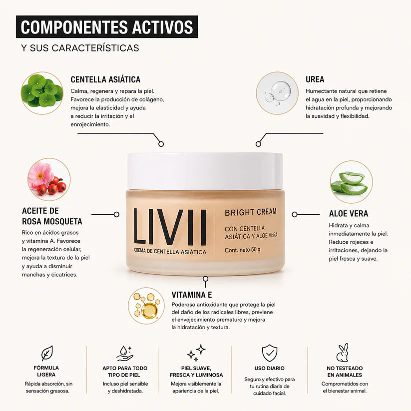 LIVII | Crema Reparadora con Centella Asiática