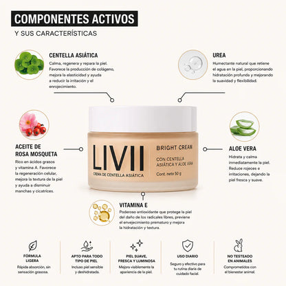 LIVII | Crema Reparadora con Centella Asiática